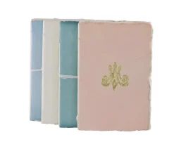 Clearance Boutiques de musées Carnet papier bouilli en cuve - Monogramme de Marie-Antoinette - Saumon