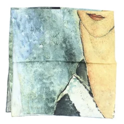 Boutiques de musées Foulards, Étoles, Châles-Carré de soie Amedeo Modigliani - La jeune femme au col marin, 1918