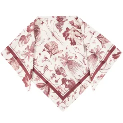 Boutiques de musées Carré de soie 90x90cm - Herbier du roi Rouge - Maison Baluchon