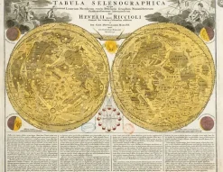 Clearance Boutiques de musées Carte de la Lune : Tabula selenographica (affiches d'art encadrées)