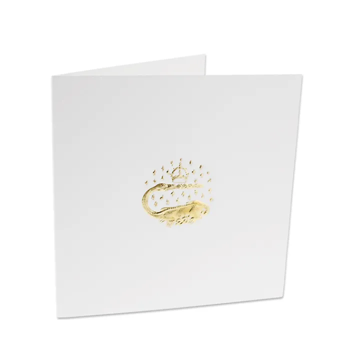 Boutiques de musées Cartes Et Marques Pages-Carte double avec enveloppe - Salamandre du tympan de la porte Dorée - Château de fontainebleau