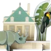 Boutiques de musées Loisirs Créatifs-Carte pop out Ménagerie du roi - Rhinocéros