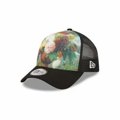 Boutiques de musées Accessoires-Casquette réglable A-Frame Trucker Vase de fleurs Noir - New Era x Louvre
