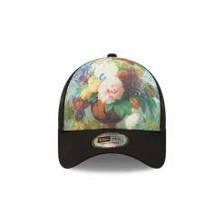 Boutiques de musées Accessoires-Casquette réglable A-Frame Trucker Vase de fleurs Noir - New Era x Louvre