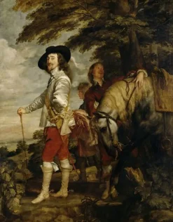 Boutiques de musées Panneaux Aluminium|Toiles Sans Cadre-Charles Ier, roi d'Angleterre à la chasse (panneaux aluminium)