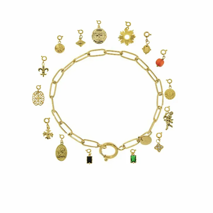 Boutiques de musées Bracelets-Charm Château de Versailles - Médaille Fleur de lys - Les Cleias