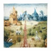 Boutiques de musées Foulards, Étoles, Châles-Écharpe en soie Jérôme Bosch - Le jardin des délices - Musée du Prado 120 x 120 cm