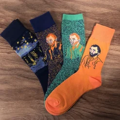 Boutiques de musées Chaussettes-Chaussettes Vincent van Gogh - Autoportrait Orange 41/46 - Musée d'Orsay