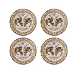 Best Boutiques de musées Coffret 4 assiettes canapés - Chevaux du vent Ø16,5cm - Faïencerie de Gien