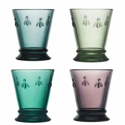 Boutiques de musées Art De La Table-Coffret de 4 Gobelets Abeille - Couleurs assorties