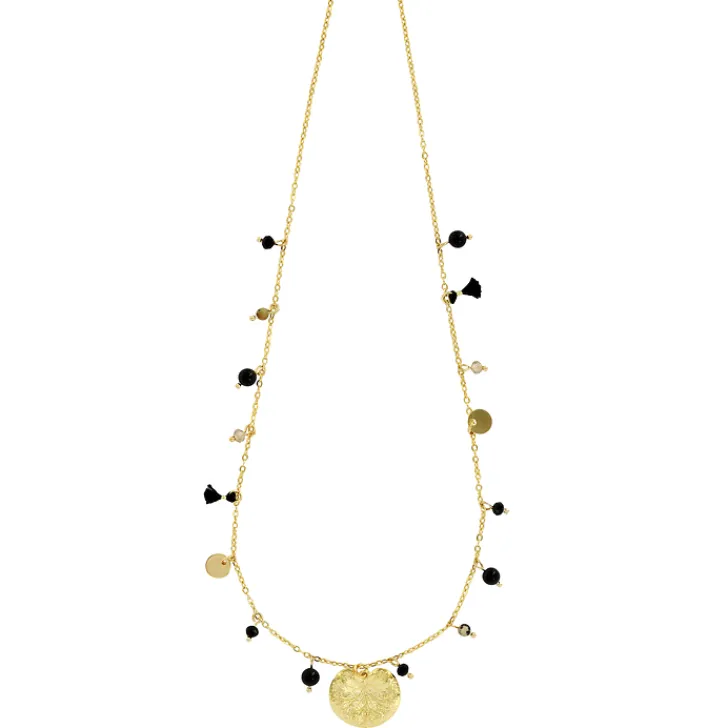 Boutiques de musées Collier à pampilles noires Nymphéa - Les Cleias
