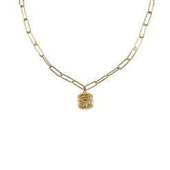 Boutiques de musées Colliers Et Pendentifs-Collier avec chaîne maille trombone - Pendentif Œil égyptien