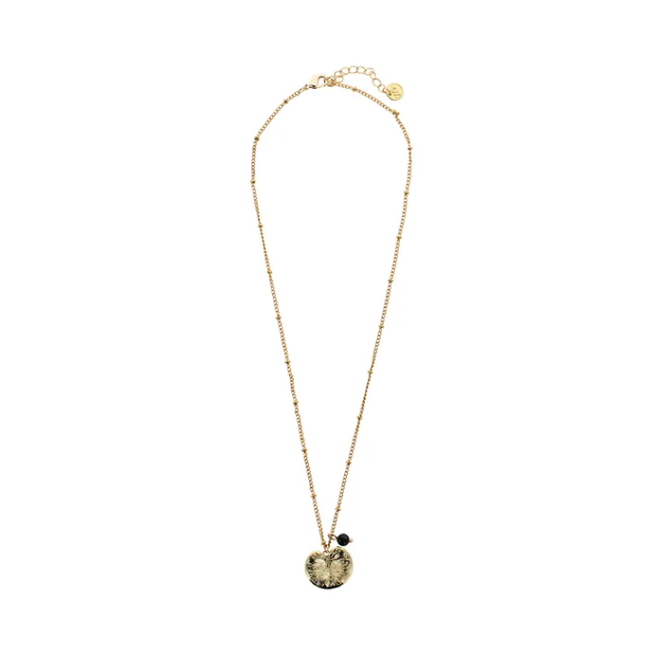 Boutiques de musées Collier court Nymphéa Perle d'onyx - Les Cleias