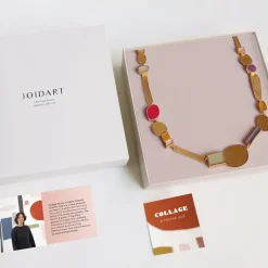 Clearance Boutiques de musées Collier doré Collage vert - Joidart