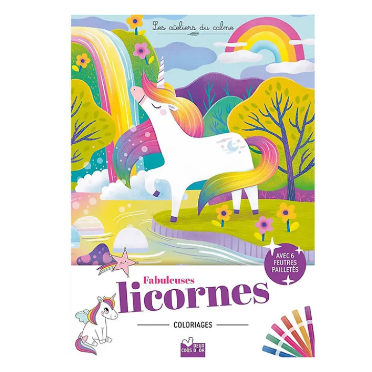 Boutiques de musées Loisirs Créatifs|Livres Jeunesse-Coloriages Fabuleuses licornes