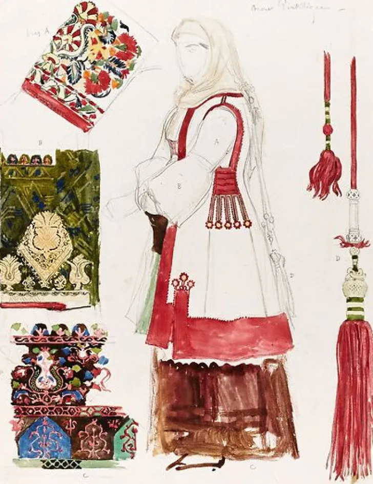 Boutiques de musées Panneaux Aluminium|Affiches D'Art Encadrées-Costume du mont Pentélique (panneaux aluminium)