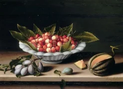 Discount Boutiques de musées Coupe de cerises, prunes et melon (panneaux acryliques)