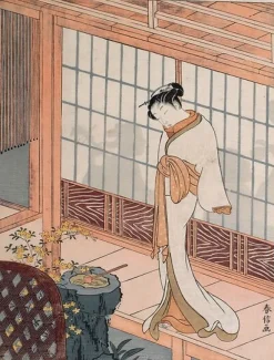 Discount Boutiques de musées Courtisane sur l'engawa (toiles sans cadre)