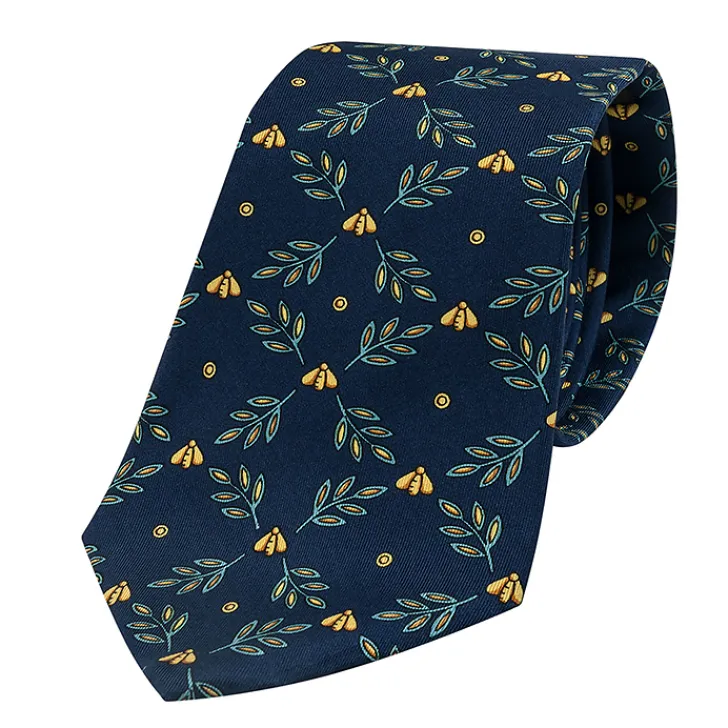 Discount Boutiques de musées Cravate Abeilles - Bleu