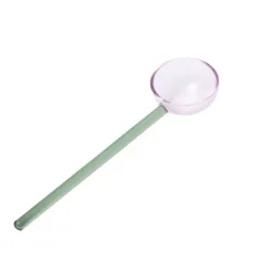 Outlet Boutiques de musées Cuillère en verre Rose / vert
