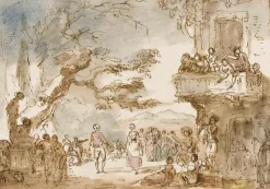 Boutiques de musées Panneaux Acryliques|Toiles Encadrées-Danse villageoise (panneaux acryliques)