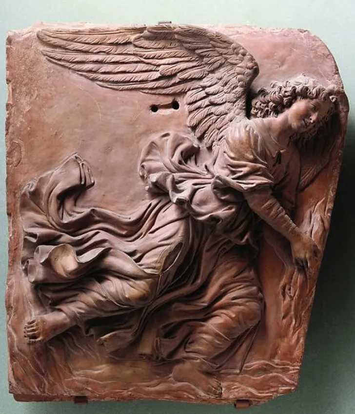 Boutiques de musées Panneaux Acryliques|Toiles Encadrées-Deux anges volant (détail) (panneaux acryliques)