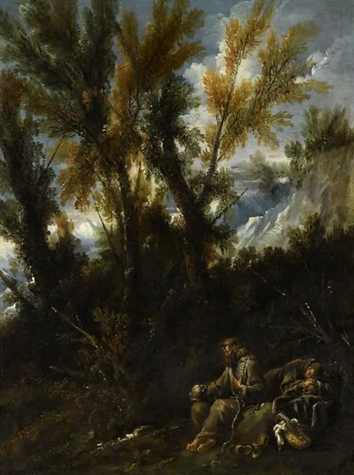 Boutiques de musées Toiles Sur Châssis|Toiles Sans Cadre-Deux ermites dans un bois dit à tort Paysage avec saint Jérôme (toiles sur châssis)