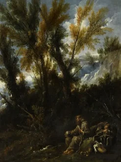 Hot Boutiques de musées Deux ermites dans un bois dit à tort Paysage avec saint Jérôme (panneaux aluminium)