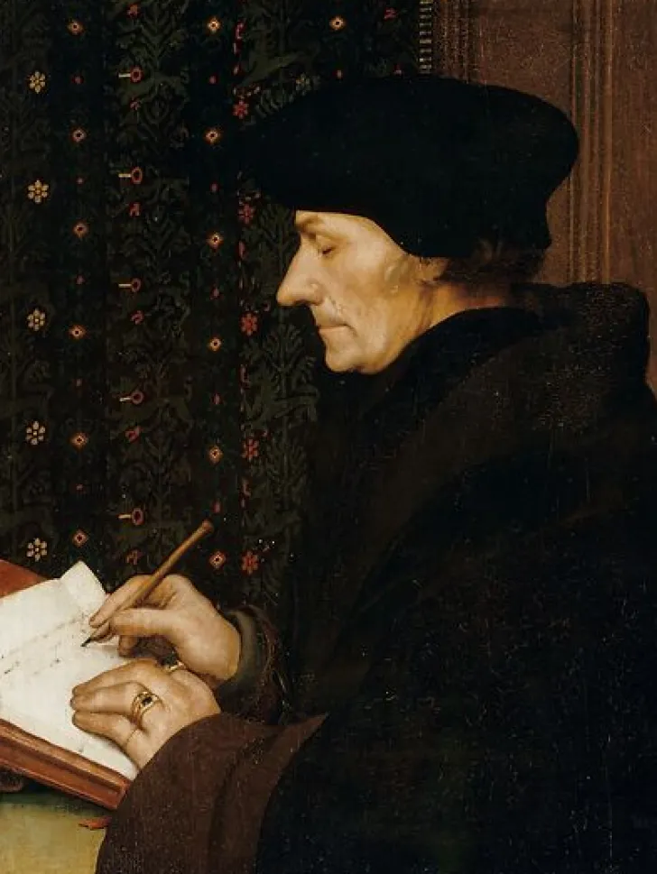 Boutiques de musées Erasme écrivant (1467-1536) (affiches d'art)