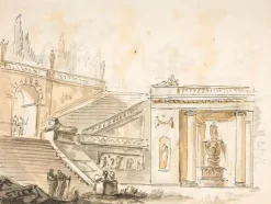 Sale Boutiques de musées Escalier d'une villa (toiles encadrées)