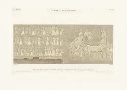 Boutiques de musées Description De L'Égypte-Estampe Bas-relief sculpté, péristyle du palais, Medinet-Abou