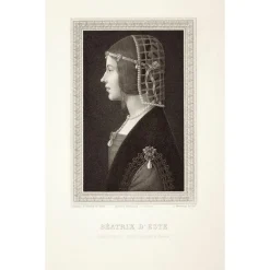 Boutiques de musées Estampe Béatrix d'Este - Léonard de Vinci