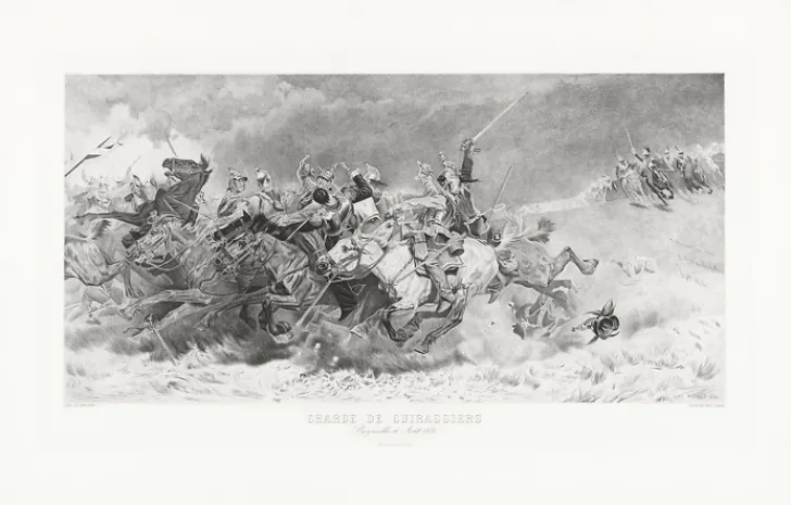 Boutiques de musées Personnages Et Évènements Historiques-Estampe Charge des cuirassiers - Aimé Morot