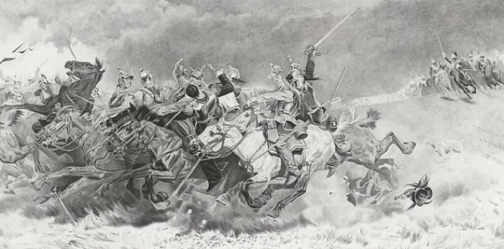 Boutiques de musées Personnages Et Évènements Historiques-Estampe Charge des cuirassiers - Aimé Morot