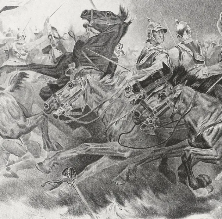 Boutiques de musées Personnages Et Évènements Historiques-Estampe Charge des cuirassiers - Aimé Morot