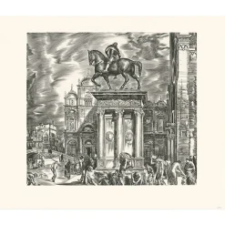 Boutiques de musées Art Moderne|Architecture Et Villes-Estampe Colleone of Venise - Albert Decaris