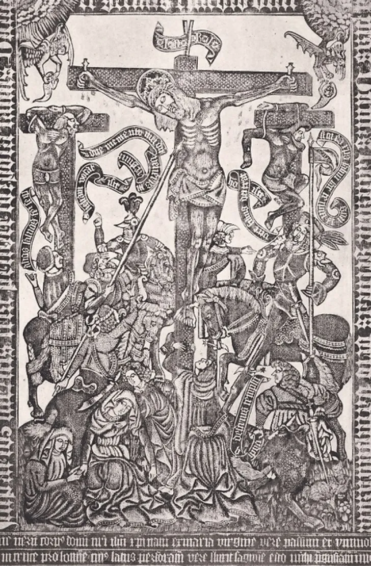 Online Boutiques de musées Estampe Crucifixion : le Christ en croix - Le Maître au criblé