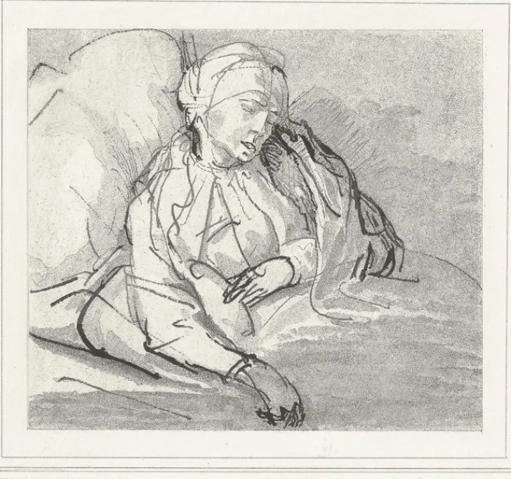 Sale Boutiques de musées Estampe Deux croquis - Rembrandt