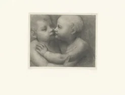 Boutiques de musées Chefs D'Œuvre Des Musées-Estampe Deux enfants qui s'embrassent - Léonard de Vinci