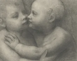 Boutiques de musées Chefs D'Œuvre Des Musées-Estampe Deux enfants qui s'embrassent - Léonard de Vinci