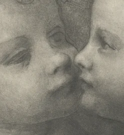 Boutiques de musées Chefs D'Œuvre Des Musées-Estampe Deux enfants qui s'embrassent - Léonard de Vinci
