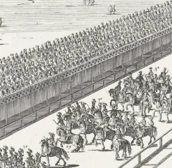 Boutiques de musées Personnages Et Évènements Historiques-Estampe Défilé des cinq quadrilles dans la lice - Israël Silvestre