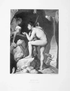 Boutiques de musées Chefs D'Œuvre Des Musées-Estampe Œdipe explique l'énigme du sphinx - Ingres