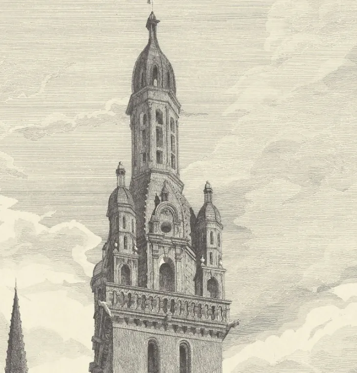 Boutiques de musées Architecture Et Villes-Estampe Eglise de Pleyben - Gabriel Toudouze