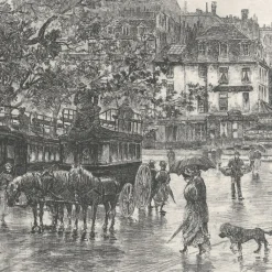 Best Boutiques de musées Estampe Entrée de la Cité, vue du pont Saint-Michel