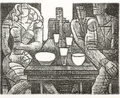 Boutiques de musées Paris Et Le Louvre-Estampe Estaminet - Marcel Gromaire