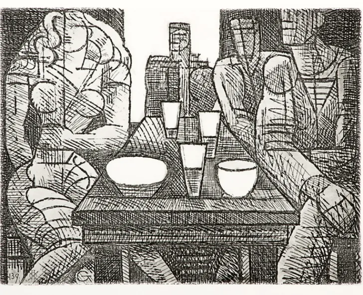 Boutiques de musées Paris Et Le Louvre-Estampe Estaminet - Marcel Gromaire