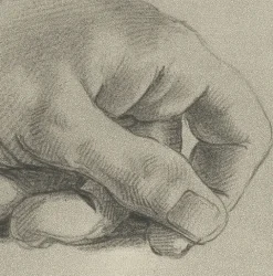 Hot Boutiques de musées Estampe Etude de main - Alphonse Alexandre Leroy