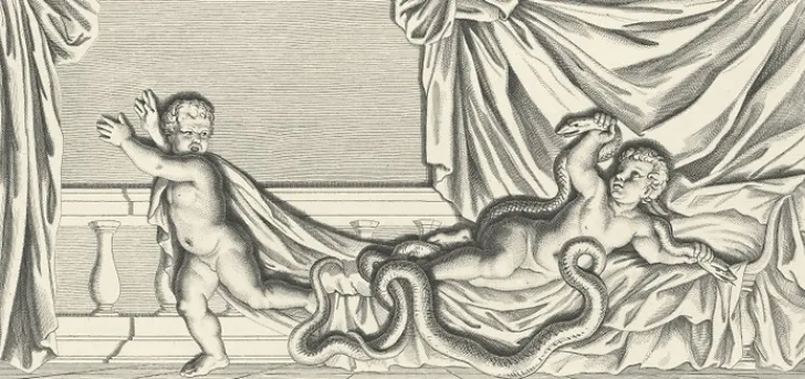 Boutiques de musées Chefs D'Œuvre Des Musées-Estampe Hercule tue deux serpents - Nicolas Poussin