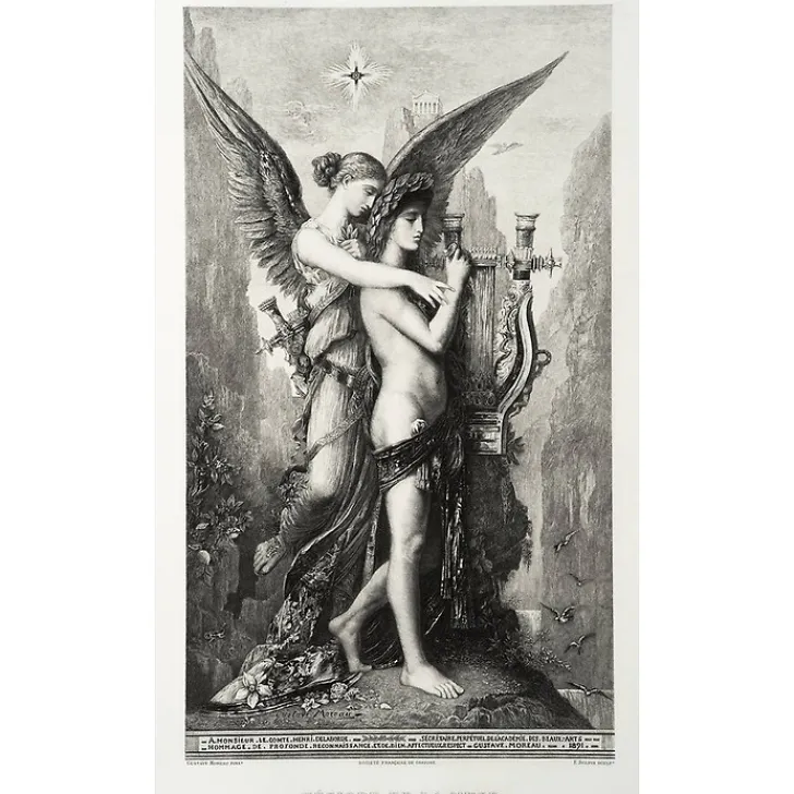 Discount Boutiques de musées Estampe Hésiode et la muse - Gustave Moreau